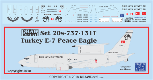 1:200 Scale Wedge Tail Kit with E-7 Turkey Peace Eagle