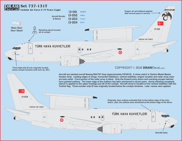 1:200 Scale Wedge Tail Kit with E-7 Turkey Peace Eagle